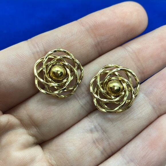 💛 14k Yellow Gold Earring Jackets - Picture 4 of 5